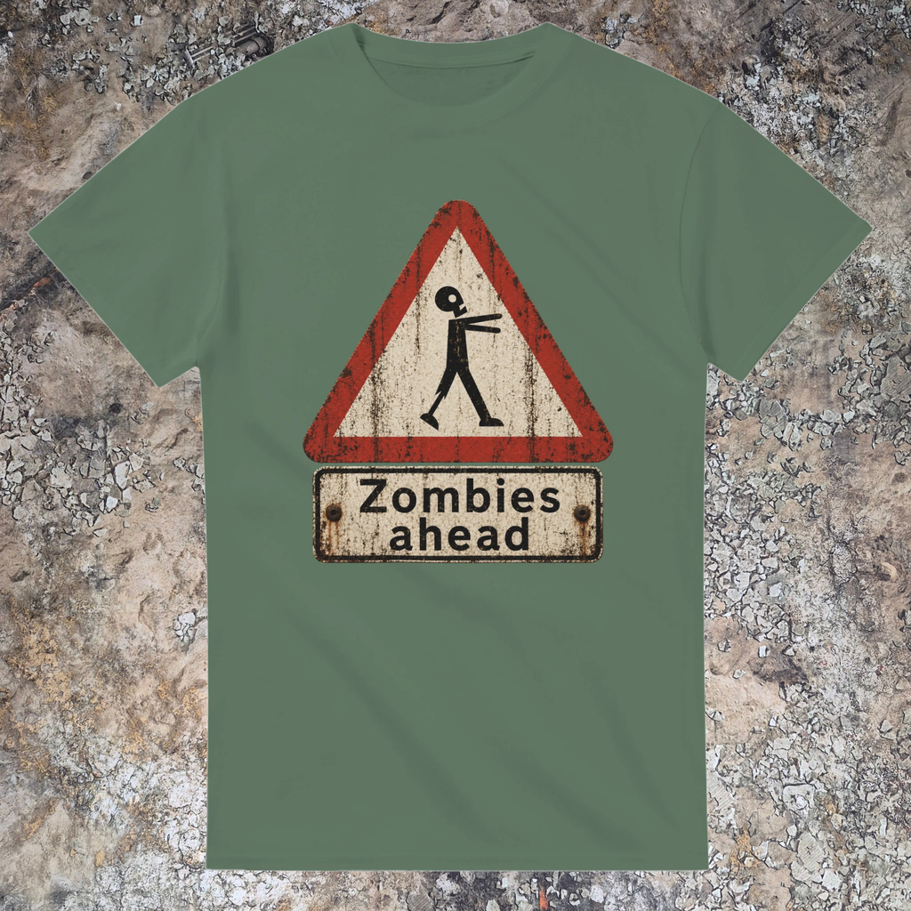 Zombies Ahead - Wasteland Warning T-Shirt